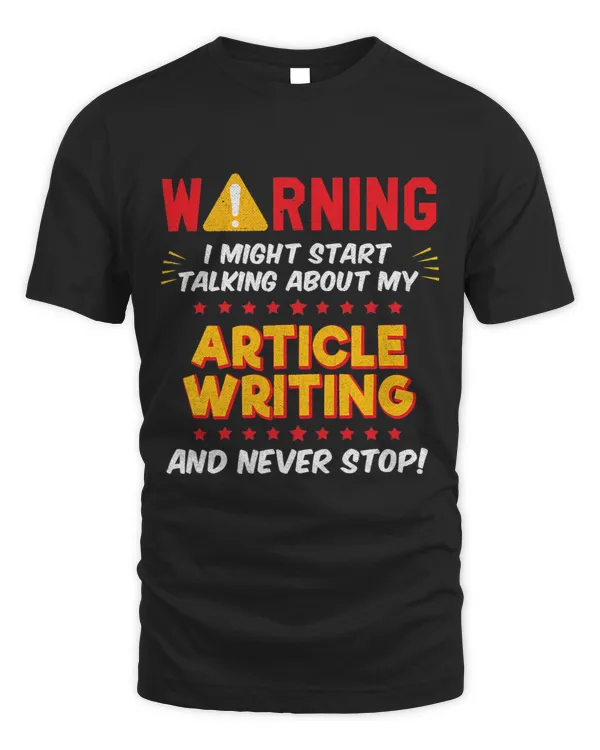 Funny Article Writer Joke Graphic