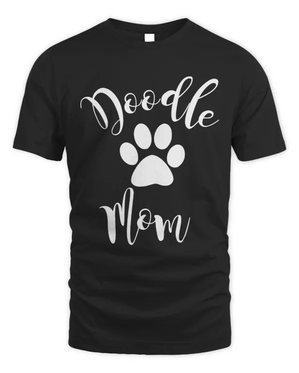 Goldendoodle Mom T Shirt Paw Print Doodle Dog