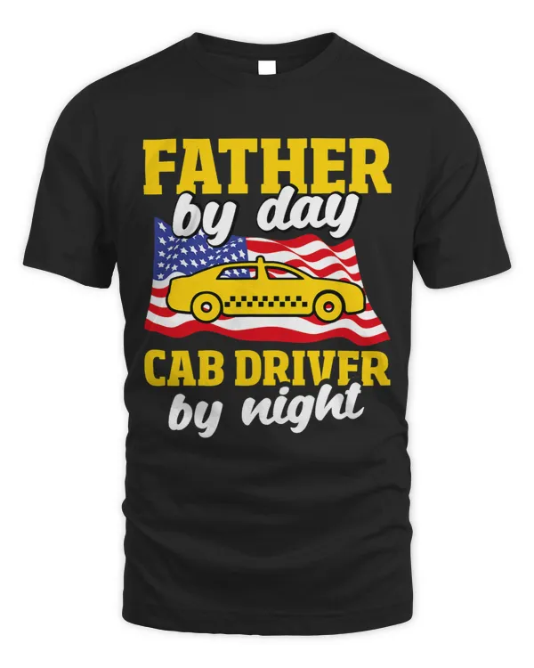 American Flag US Taxi Dad Driver Father