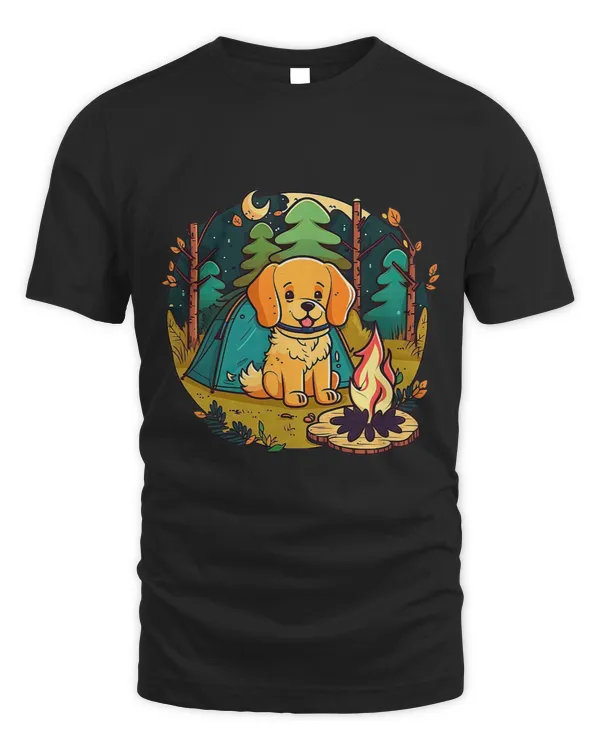 Goldie A Cute Golden Retrievers Camping Adventure in the Forest Golden Retriever Dog