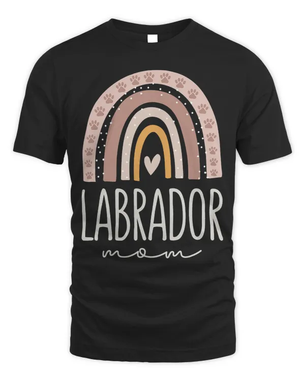 Labrador Lab Dog Labrador Mom Shirt Cute Rainbow Paw Lab Mom