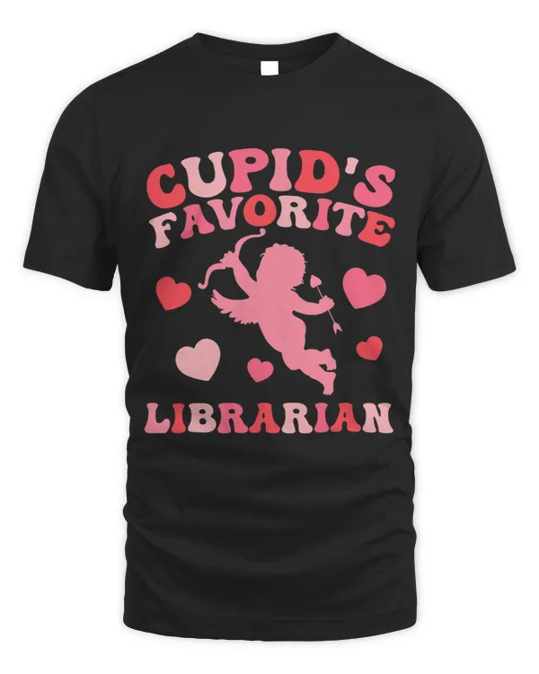 Cupids Favorite Librarian Retro Valentines Librarian V Day