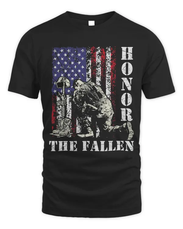 Honor The Fallen Remember Never Forget Memorial Day US Flag