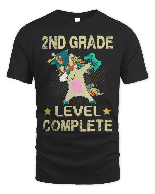 2nd Grade Level Complete Gamer Graduation Unicorn Dab
