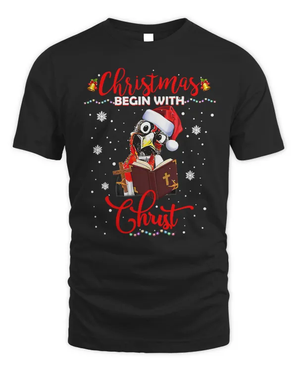 Chicken Santa Hat Christmas Begin With Christ Xmas Lights 218 Hen Rooster Chick