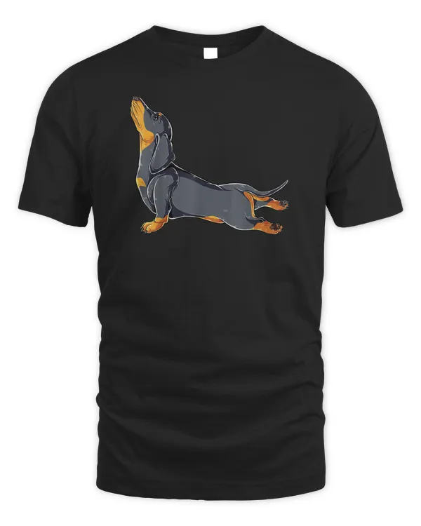 Dachshund Yoga T shirt Namaste Spiritual Meditation Chakra