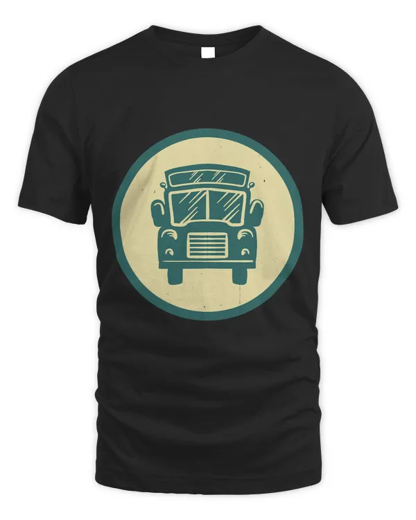 Retro School Bus Vintage Driver