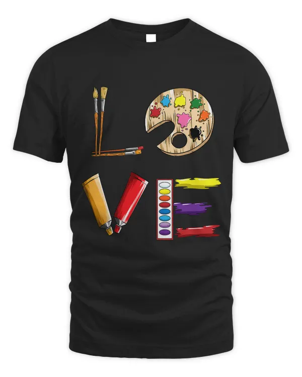 Love Paint Box Drawing Brushes Art Lovers Artists