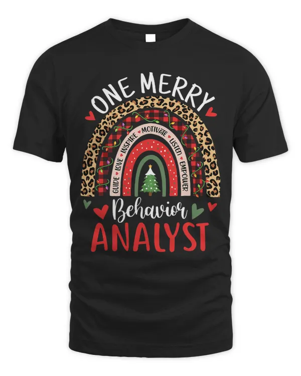 One Merry Behavior Analyst Rainbow Christmas ABA Therapist