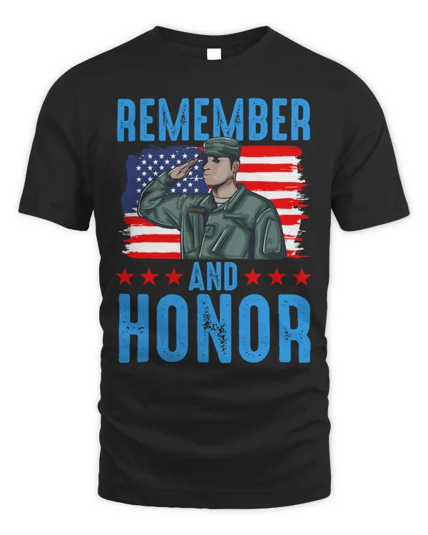 Remember and Honor Memorial Day US Flag Military Patriot