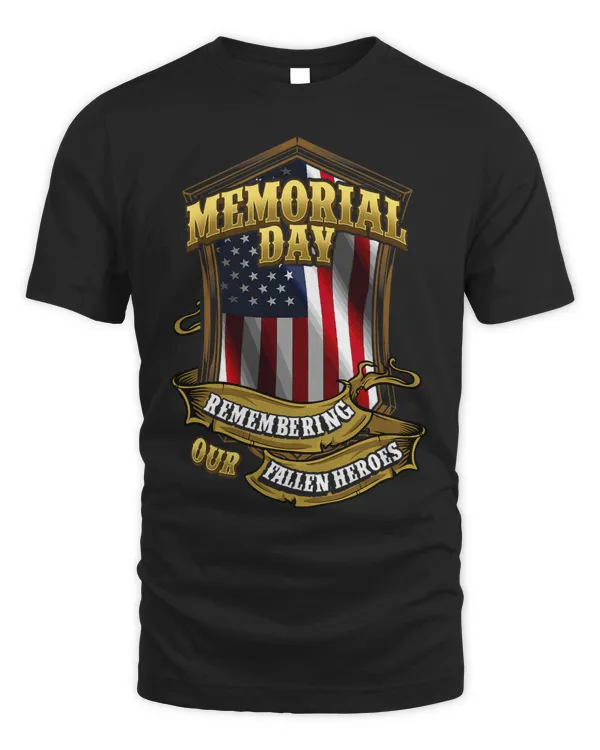 Remembering Our Fallen Heroes Memorial Day US Flag Patriot