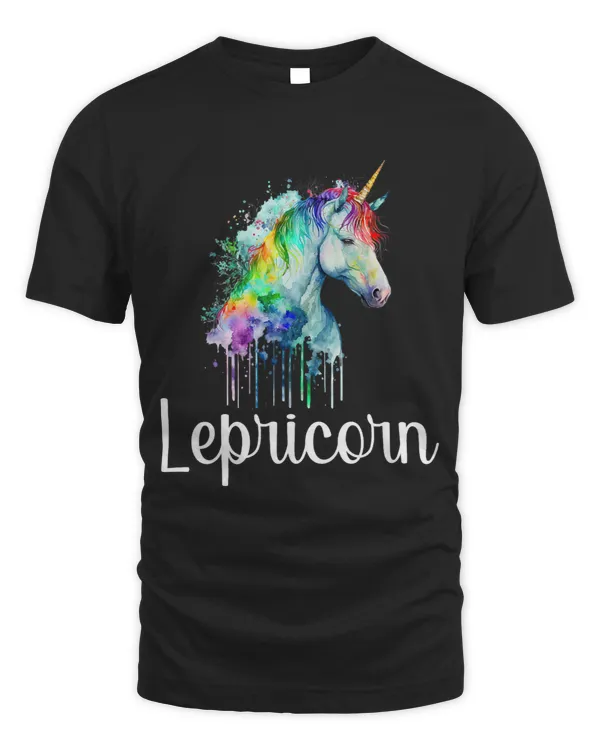 St. Paddys Day Lepricorn Love Green Rainbow Leaf Clover