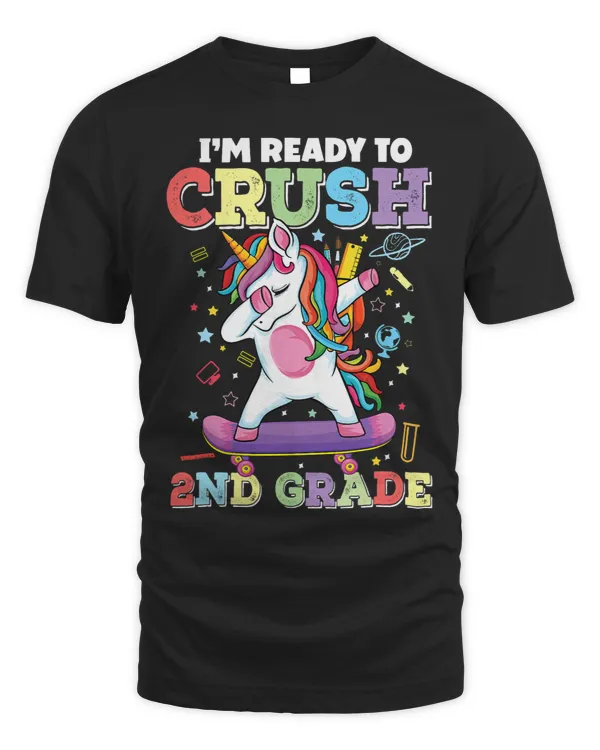Skateboarding Unicorn Crushing 2nd grade Back to School