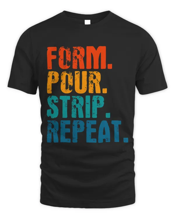 Mens Concrete Worker Form Pour Strip Repeat Concrete Finisher