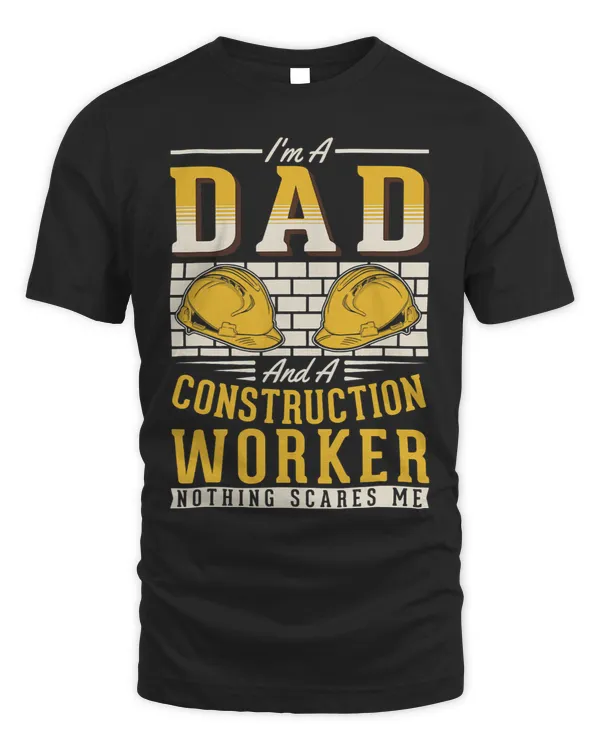 Mens Construction Worker Dad Builder Father Construction Site