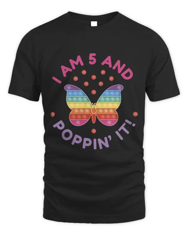 Kids I am 5 and Poppin It Butterly Pop Fidget Toy Girls