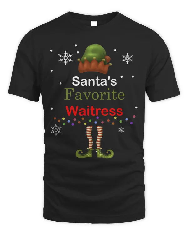 Santas Favorite Waitress Cute Waitress Christmas Gifts