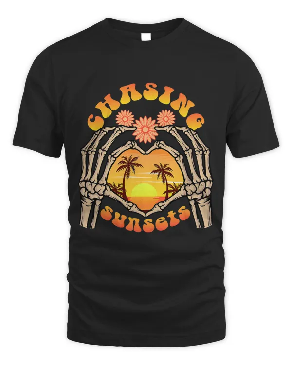 Chasing Retro Sunset Funny Halloween Trick or Treat