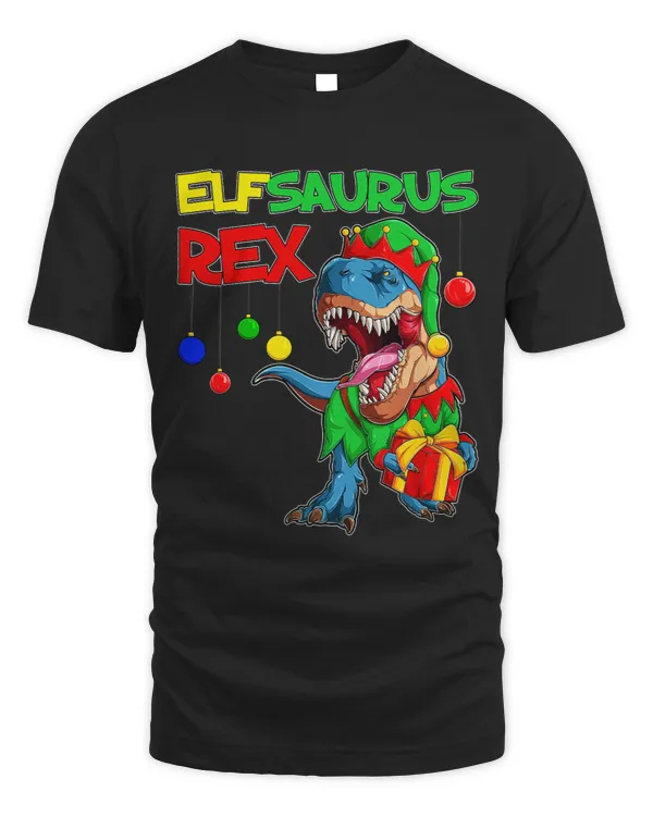 ELF Saurus T rex Dinosaur Funny Christmas
