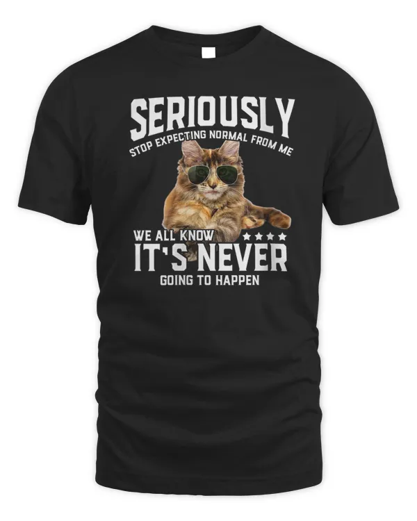 Womens Cat People Should Seriously Graphic Gift Idea Humor Novelty V-Neck T-Shirt
