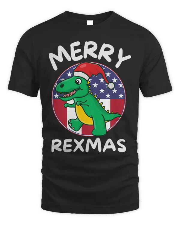 Kids Christmas Tee Merry Rexmas T Rex Christmas