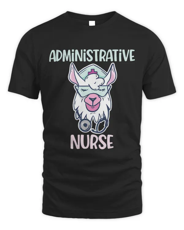 Womens Administrative Nurse Cartoon Llama Nursing