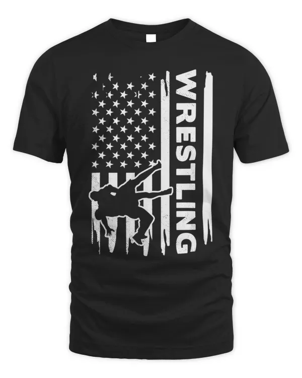 Wrestling MMA wrestler US flag graphic concept