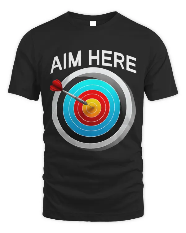 Aim Here Darts Players Bullseye Target