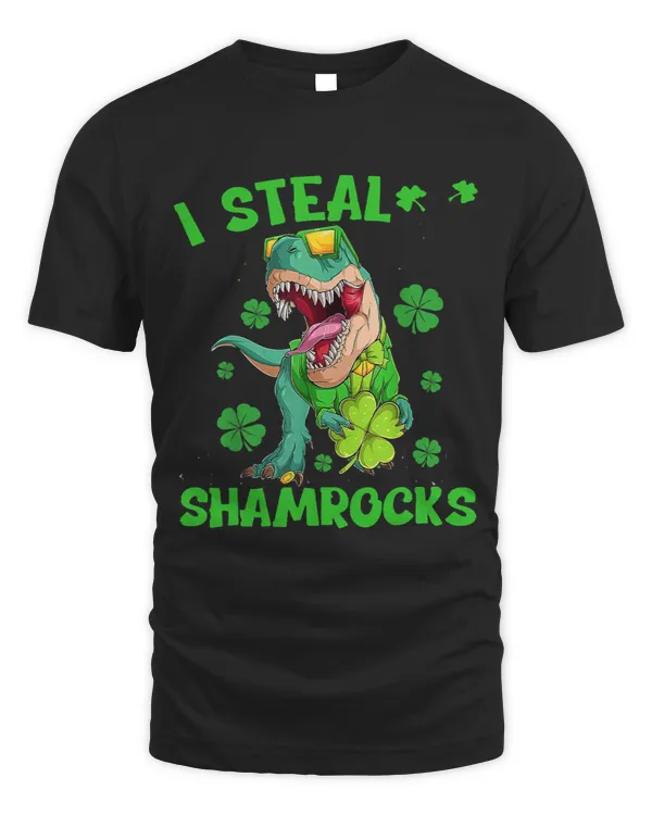 I Steal Shamrocks Funny st. patricks day Dinosaur Lovers