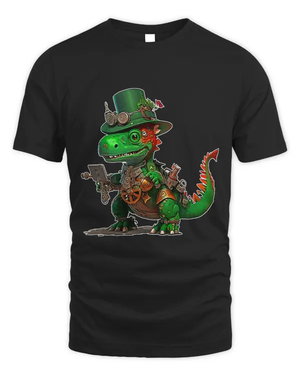 Happy St Patricks Day Leprechaun Dinosaur Robot Toddler Boys_1