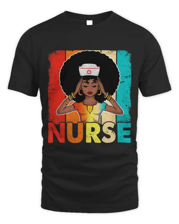 Black Woman Nurse Afro Black History Month Juneteenth