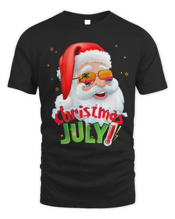 Funny Christmas In July Shirt Summer Santa Sunglasses Xmas 2