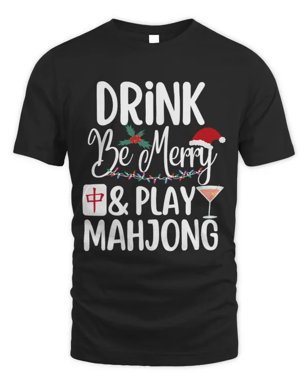 Funny Christmas Mahjong Drinking Xmas Lights Group Matching