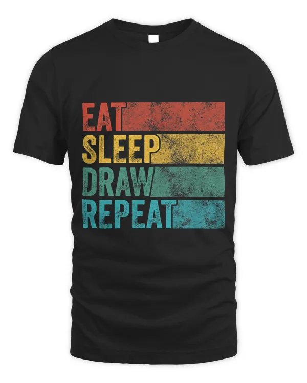 Eat Sleep Draw Repeat Funny Paint Sketching Drawing Artist 2
