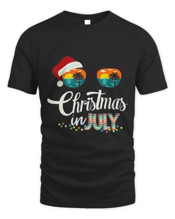 Christmas in July Santa Hat Sunglasses Hawaii Summer