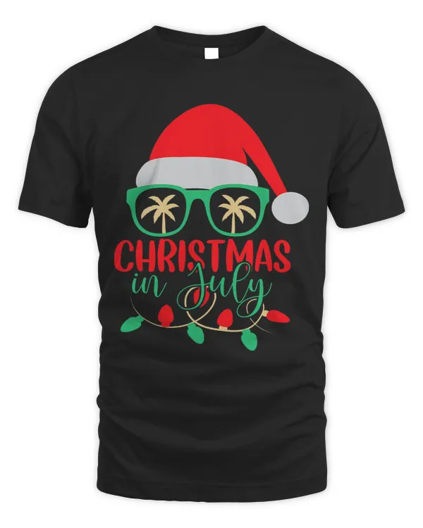 Christmas In July Santa Hat Sunglasses Summer Celebration 4