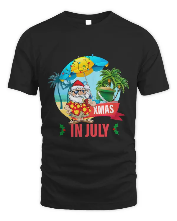 Christmas in July santa hat Xmas funny Summer xmas Vacation