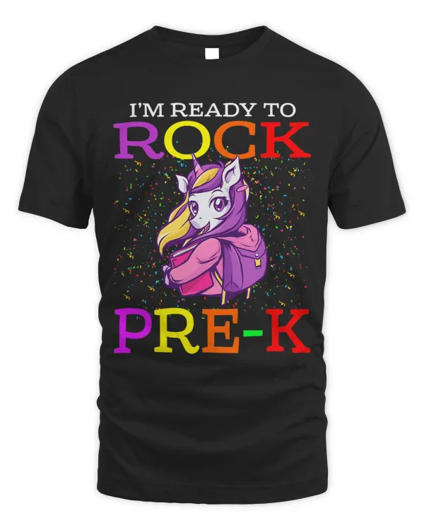Pony Unicorn Im Ready To Rock PreK Back To School Unicorn Ponies
