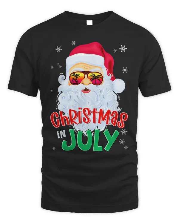 Christmas In July Summer Santa Sunglasses Xmas Funny