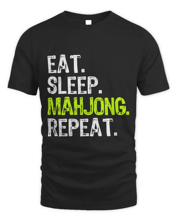 Eat Sleep Mahjong Repeat Player Funny