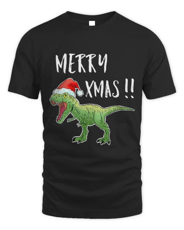An Awesome Christmas TRex Dinosaur with a Santa hat 1