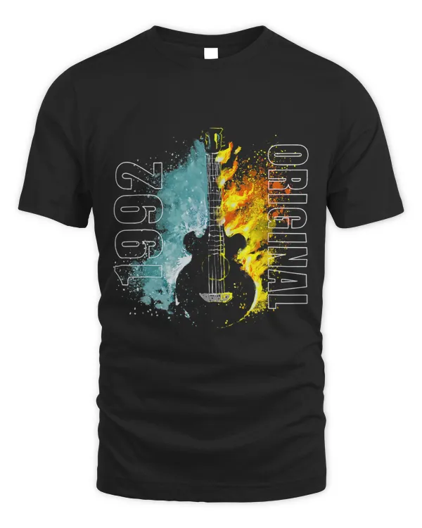 1992 Original Fun Colorful Retro Flames Classic Cool Guitar