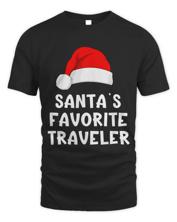 Christmas Santas Favorite Traveler Funny Traveling Travel