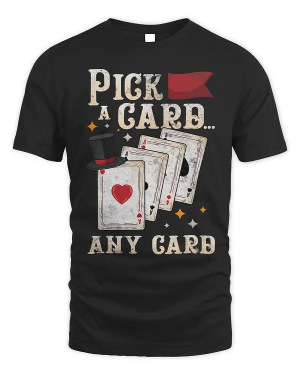 Funny Magician Performer Pick A Card Any Card Magic Trick