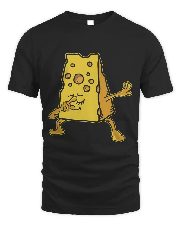Funny Dabbing Cheddar Cheese Drawing Tee Kids