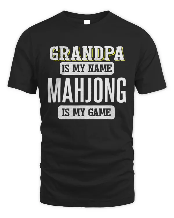 Funny Mahjong Gift for Grandpa Fathers Day Shirt