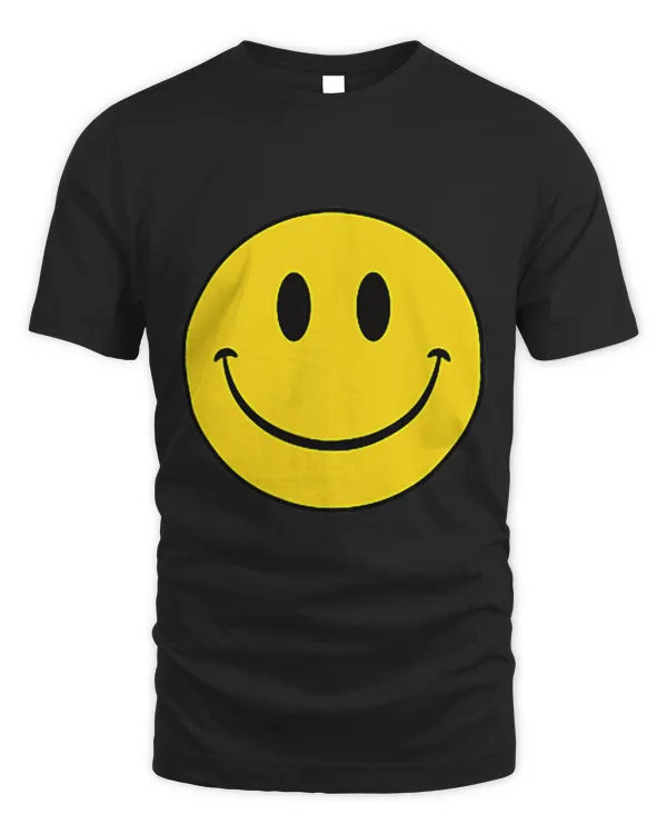 70s Yellow Smile Face Shirt Cute Happy Peace Smiling Face