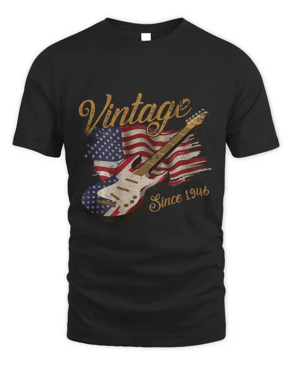 77 Year Old Birthday Classic Guitar Lover Vintage Since 1946