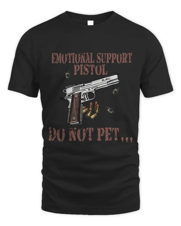 Emotional Support Pistol Do Not Pet Apparel Firearm Gun