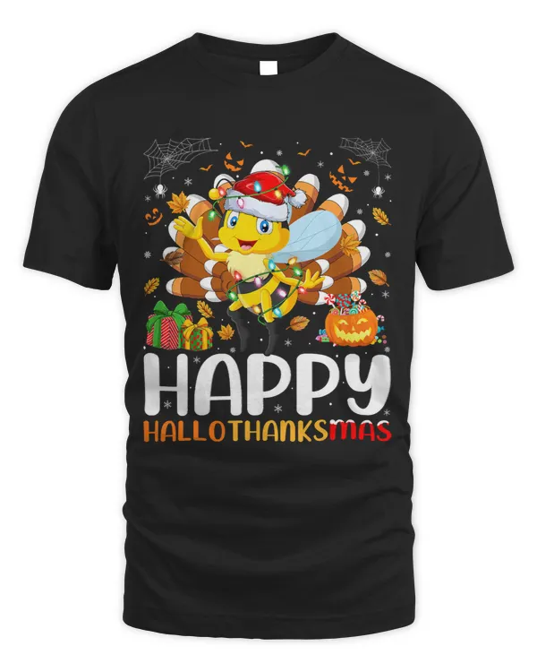 Bee Beekeeping Lover Halloween Christmas Happy Hallothanksmas Beekeeper